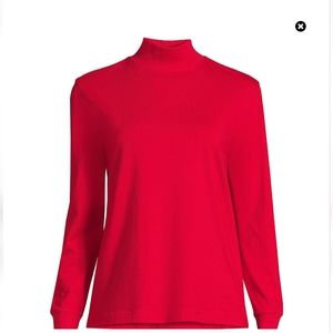 Lands End Mock Relaxed Turtle Neck• S•NEW